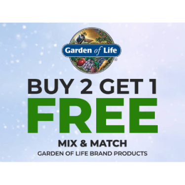 BUY 2 GET 1 FREE GARDEN OF LIFE BRAND PRODUCTS icon