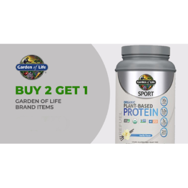 BUY 2, GET 1 GARDEN OF LIFE BRAND ITEMS icon