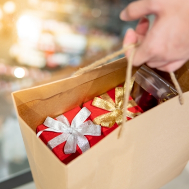 bag containing gifts